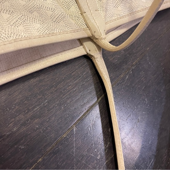 Goyard Large White Chevron Saint Louis GM canvas shoulder Tote bag with Pouch - Picture 6 of 9